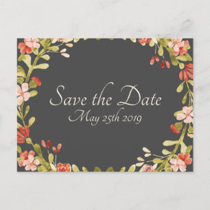 Cartes de Voeux de Mariage Florales Enregistrez la