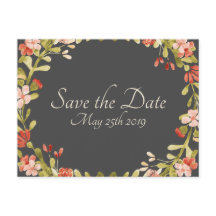 Cartes de Voeux de Mariage Florales Enregistrez la