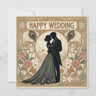 Cartes de vœux de mariage heureux