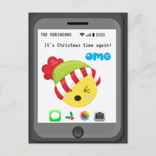 Cartes de vœux de Noël amusantes avec des émojis