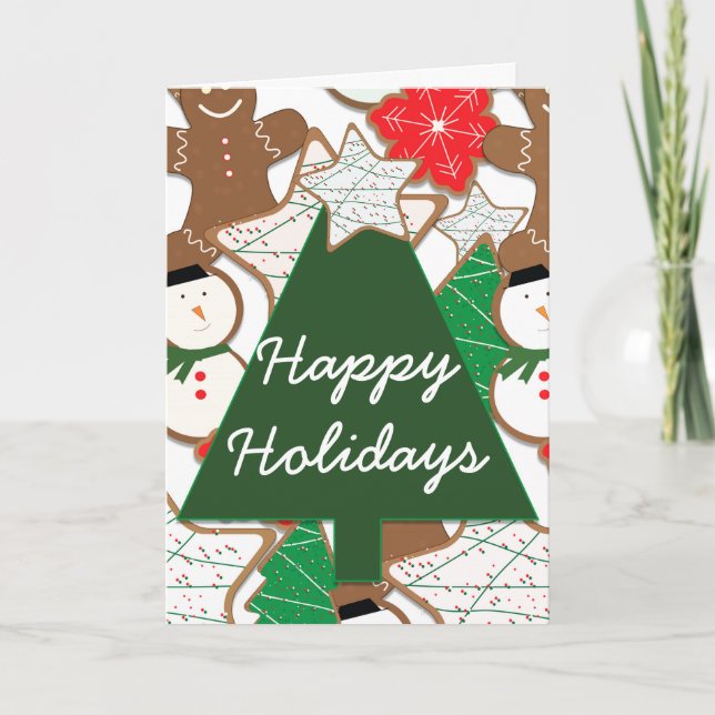 Cartes de voeux de Noël Cookies Holiday Fold Card (Devant)