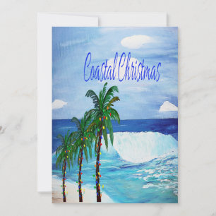 Cartes de vœux de Noël côtières.
