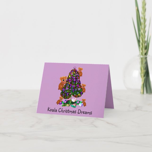 Cartes de voeux de Noël de Koalas (Devant)
