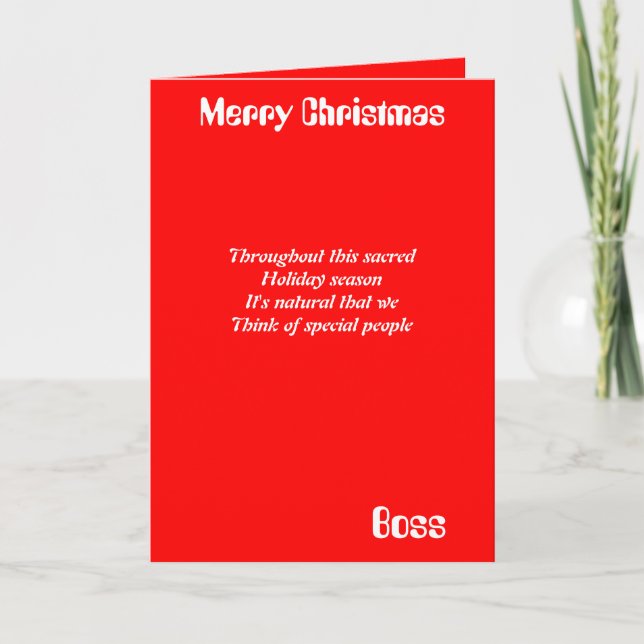 Cartes de voeux de Noël du patron (Devant)