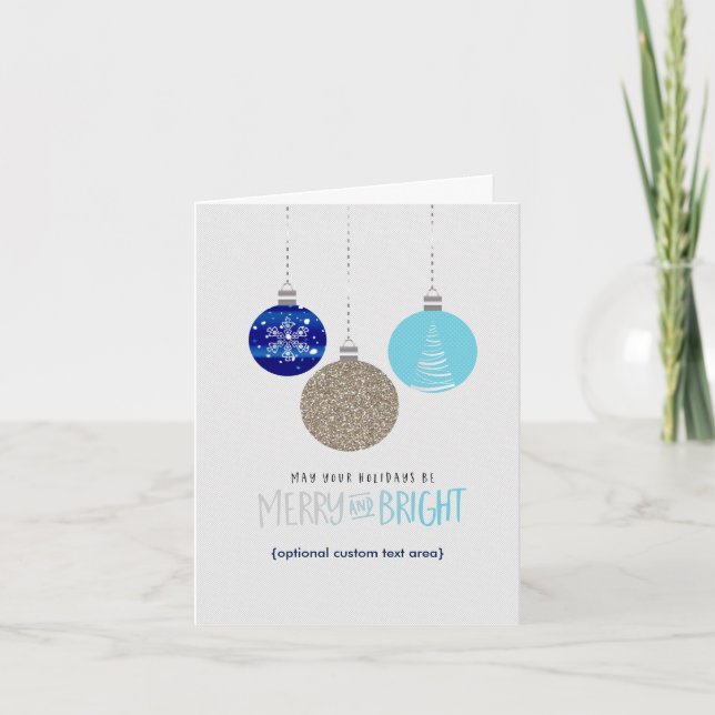 Cartes de voeux de Noël Joyeuses et brillantes (Devant)