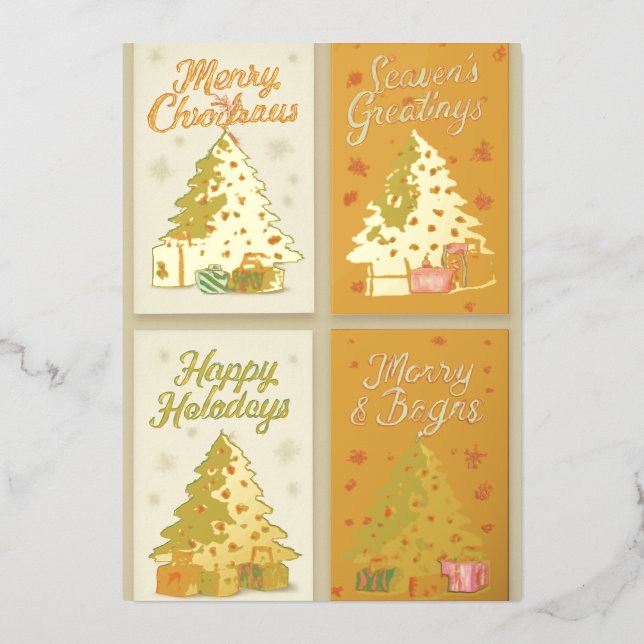 Cartes de vœux de Noël Joyeuses – Salutations Fest (Recto)