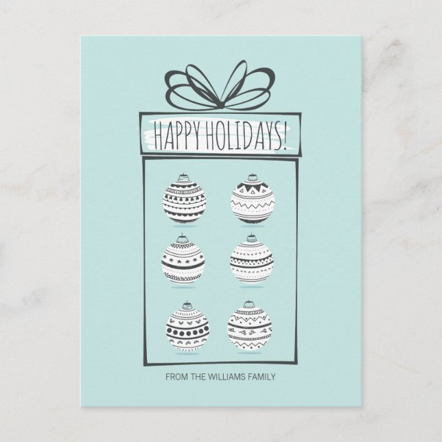 Cartes de vœux de Noël Ornements (Devant)