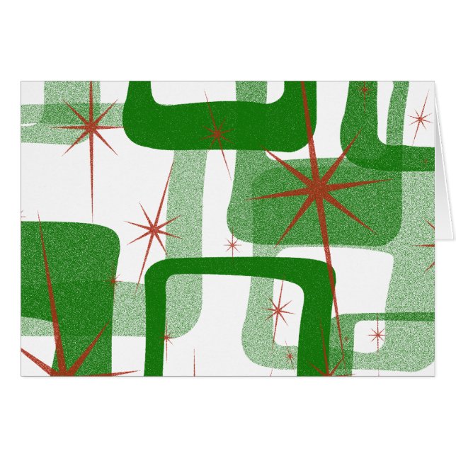 Cartes de voeux de Noël rétro (Devant Horizontal)