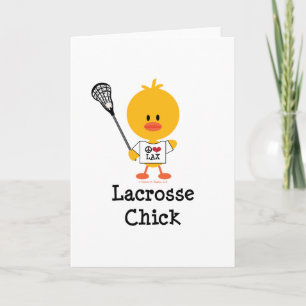 Cartes de voeux de poussin de lacrosse