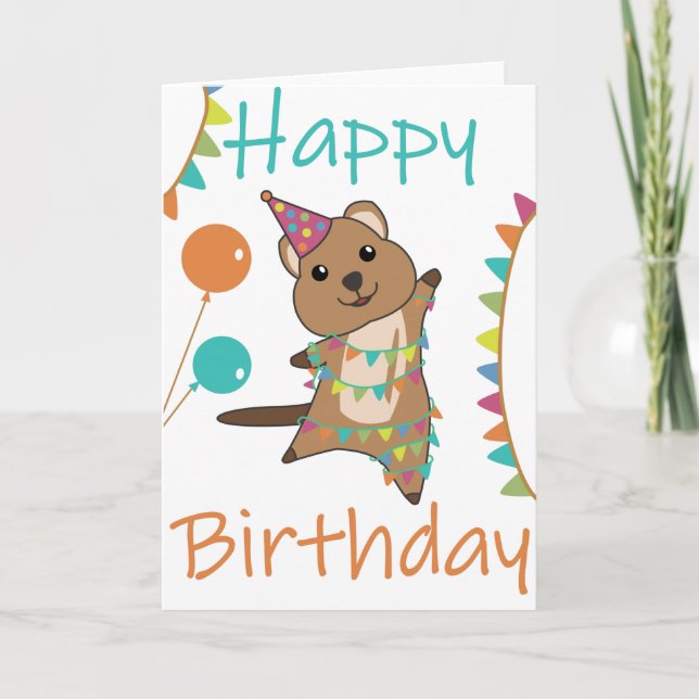Cartes de vœux de Quokka pour votre anniversaire (Devant)