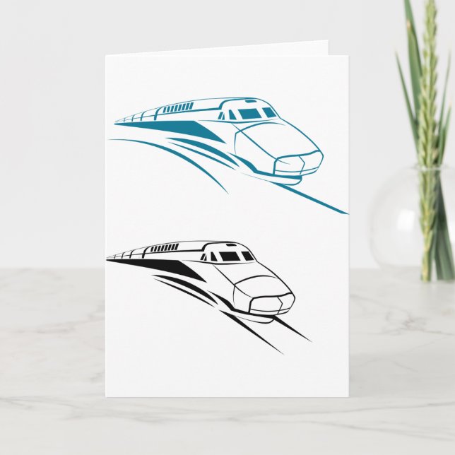 Cartes de voeux de trains rapides (Devant)