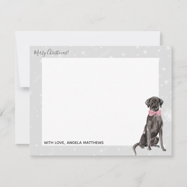 Cartes de vœux de vacances Labrador Retriever Blac (Devant)