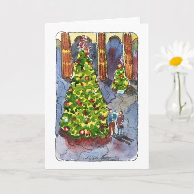 Cartes de vœux des arbres de Noël à Playhouse Squa (Petite plante)