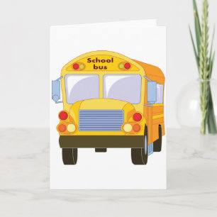Cartes de voeux des autobus scolaires jaunes