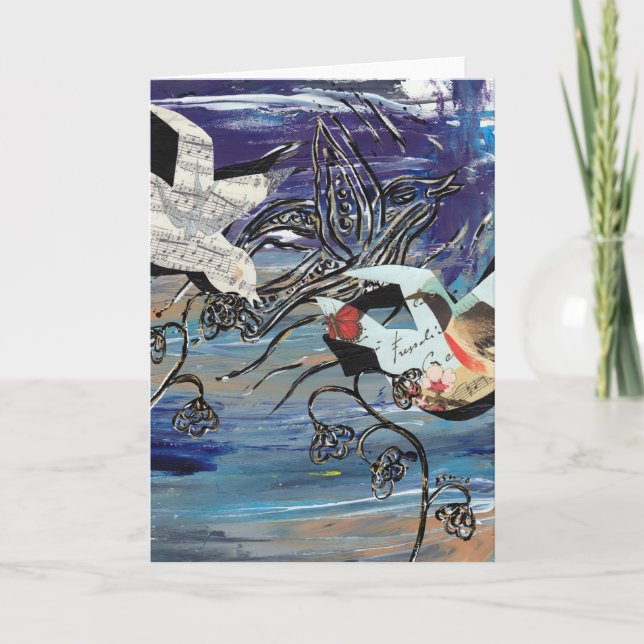 Cartes de voeux des oiseaux chanteurs (Devant)