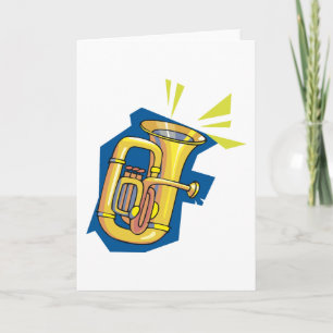 Cartes de voeux d'instrument de tuba