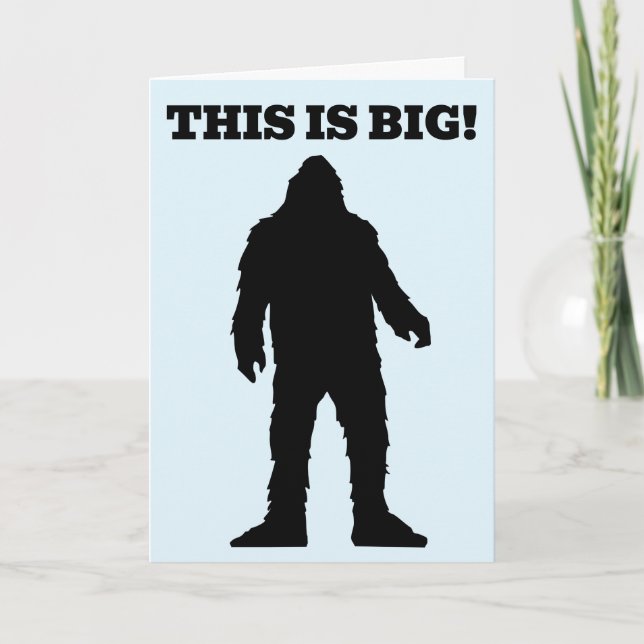 Cartes de vœux drôles de Fête des pères BIGFOOT (Devant)