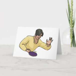 Cartes de voeux du joueur de tennis de table