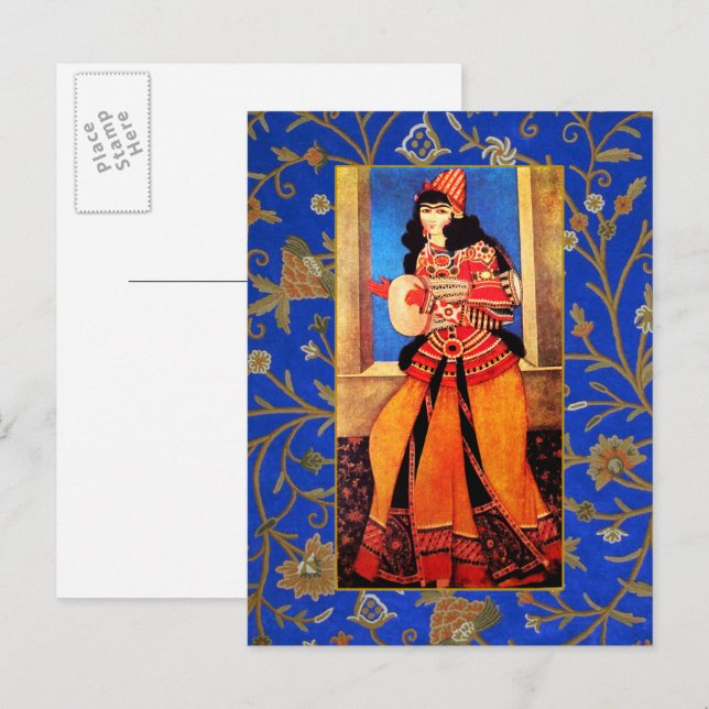 Cartes de vœux du Nouvel An persan Nowruz Mubarak (Devant / Derrière)