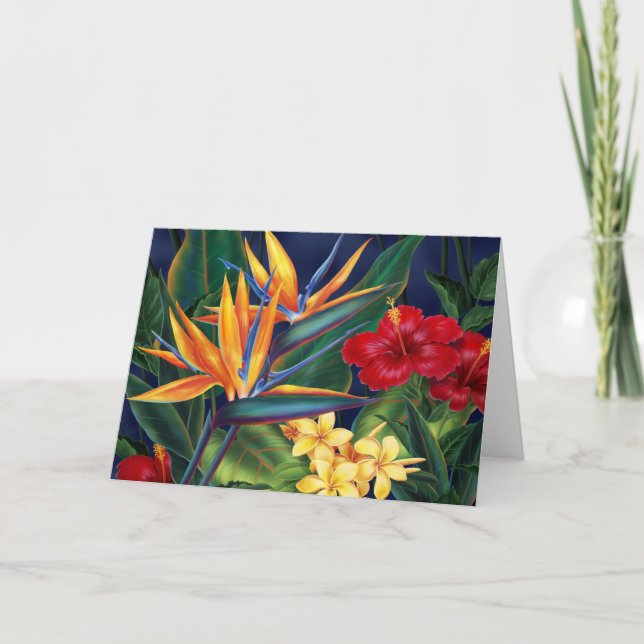Cartes de voeux du paradis tropical (Devant)