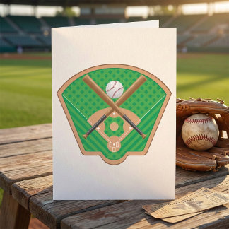 Cartes de voeux du terrain de baseball