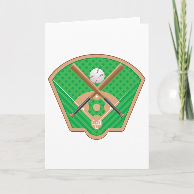 Cartes de voeux du terrain de baseball (Créateur téléchargé)