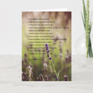 Cartes de voeux Ecclesiastes Verses