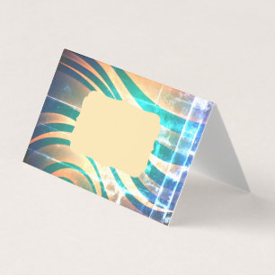 Cartes de voeux en bleu et pêche