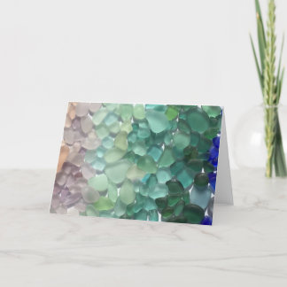 Cartes de voeux en verre de mer vide