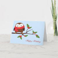 Cartes de voeux faites sur commande de hibou de