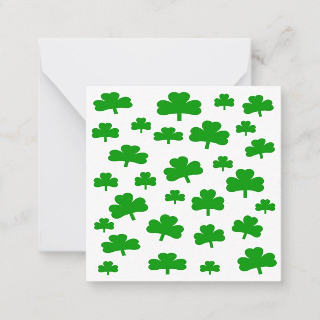 Cartes de vœux Field of Shamrocks (Devant)