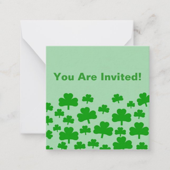 Cartes de vœux Fleur de trèfles (Devant)