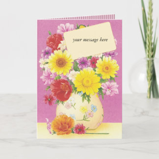 Cartes de vœux florales à message personnalisé pou