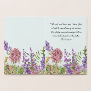 Cartes de vœux florales avec verset biblique perso