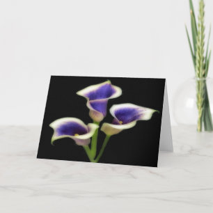Cartes de vœux florales triples royales violettes