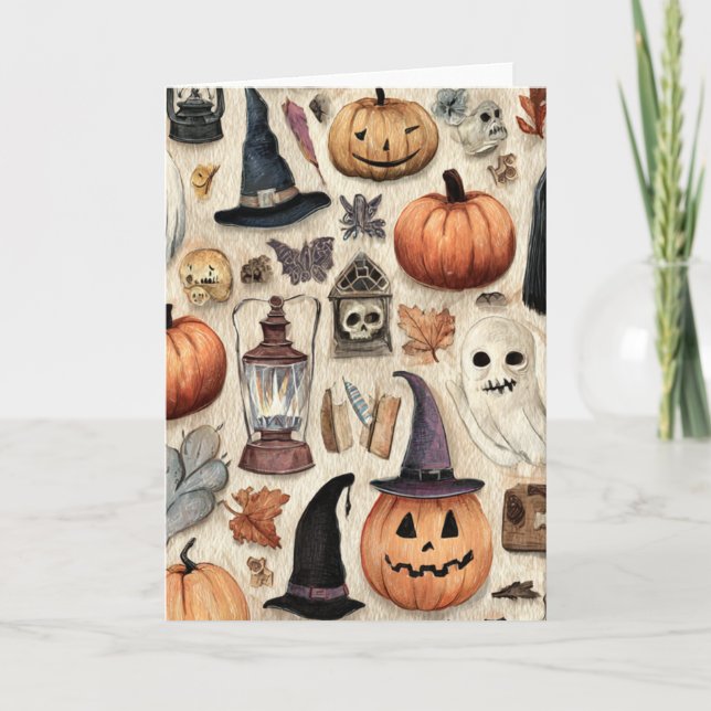 Cartes de vœux Halloween - Saison effrayante (Devant)