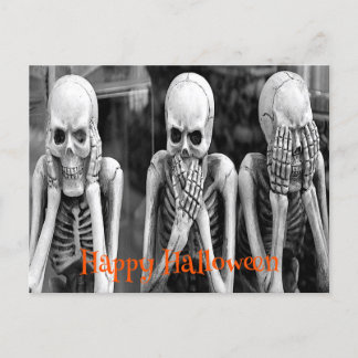 Cartes de vœux Halloween squelettes drôles effraya