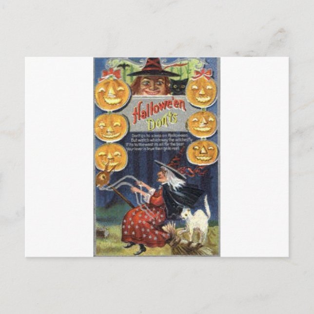 Cartes de voeux Halloween vintage Affiches classiq (Devant)