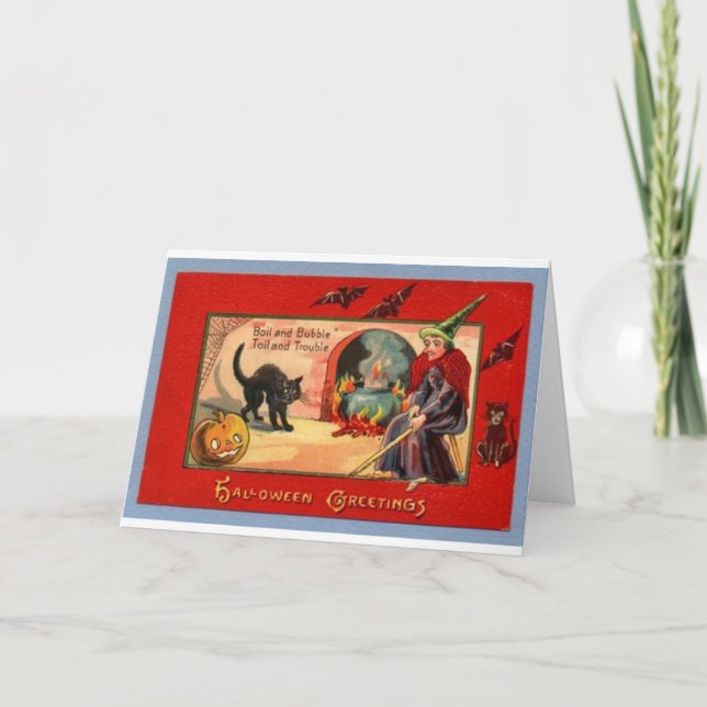 Cartes de voeux Halloween vintage Affiches classiq (Devant)