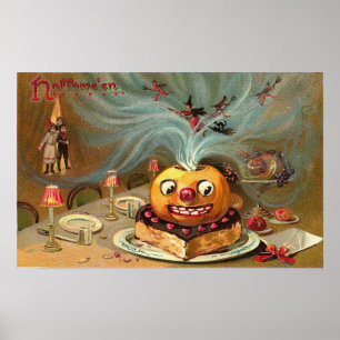 Cartes de voeux Halloween vintage Affiches classiq