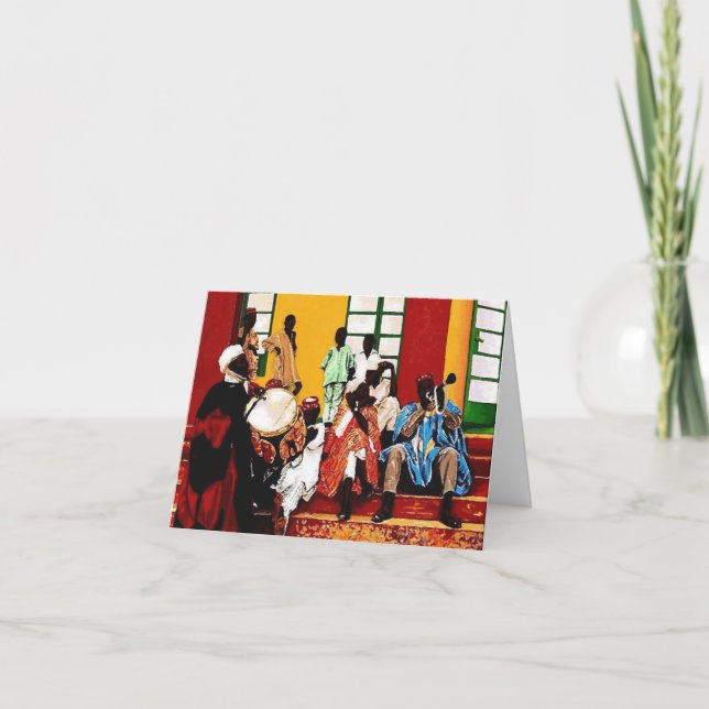 Cartes de voeux "Hausa Musicians" (Devant)