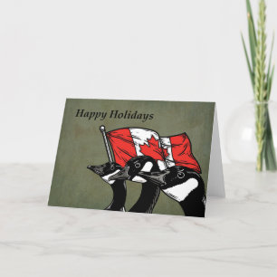 Cartes de vœux insolites d'oies du Canada en colèr