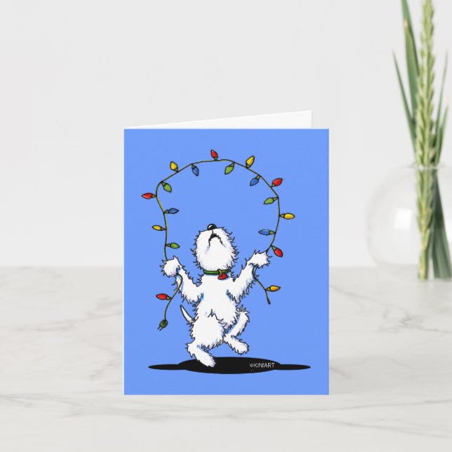 Cartes de voeux Joyeuses Noël Westie (Devant)
