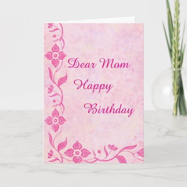 Cartes de voeux Joyeux Anniversaire Maman (Devant)