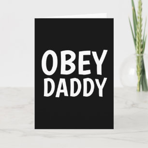 Cartes de voeux Kinky, OBEY DADDY