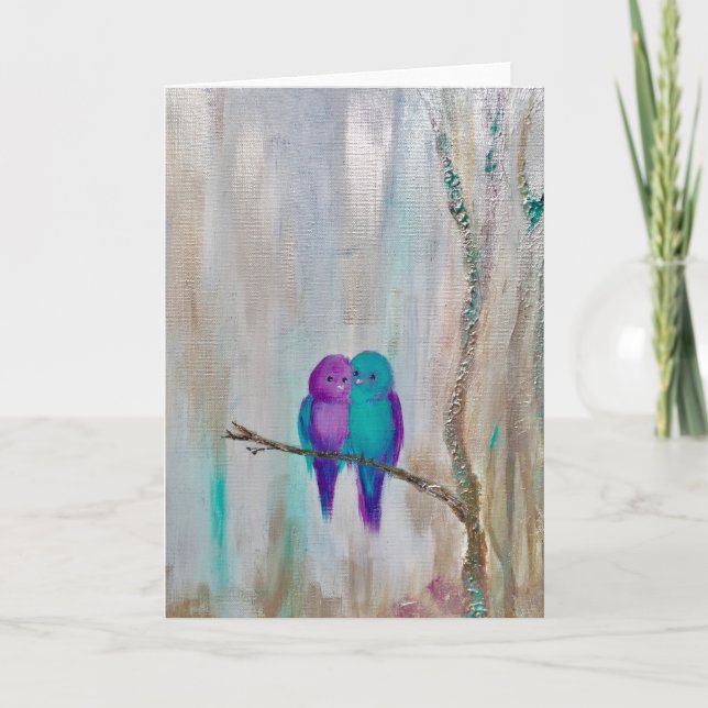 Cartes de voeux Lovebirds (Devant)