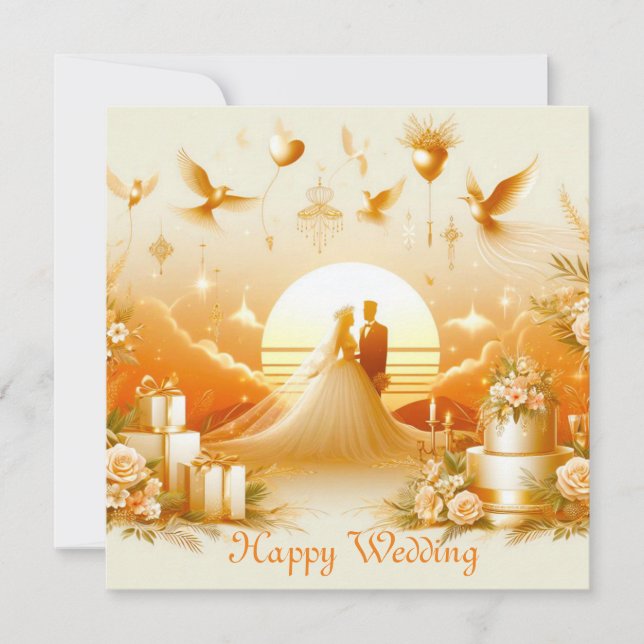 Cartes de voeux Mariages joyeuses (Devant)