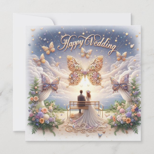 Cartes de voeux Mariages joyeuses (Devant)