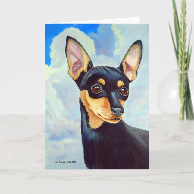 Cartes de voeux Miniature Pinscher (Devant)