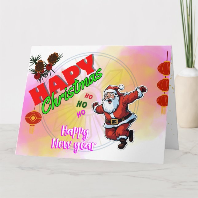 Cartes de voeux Noël et joyeux Nouvel An (Devant)